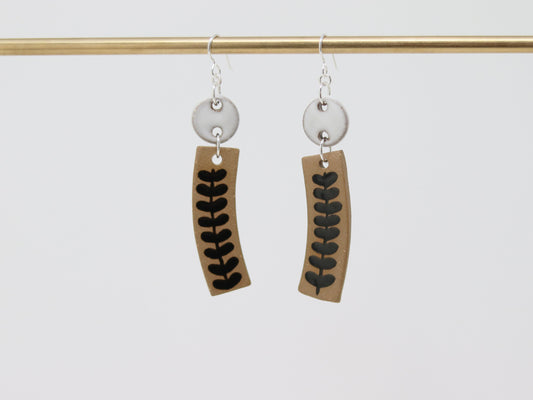 "Michele" | Curved Dangle Earrings